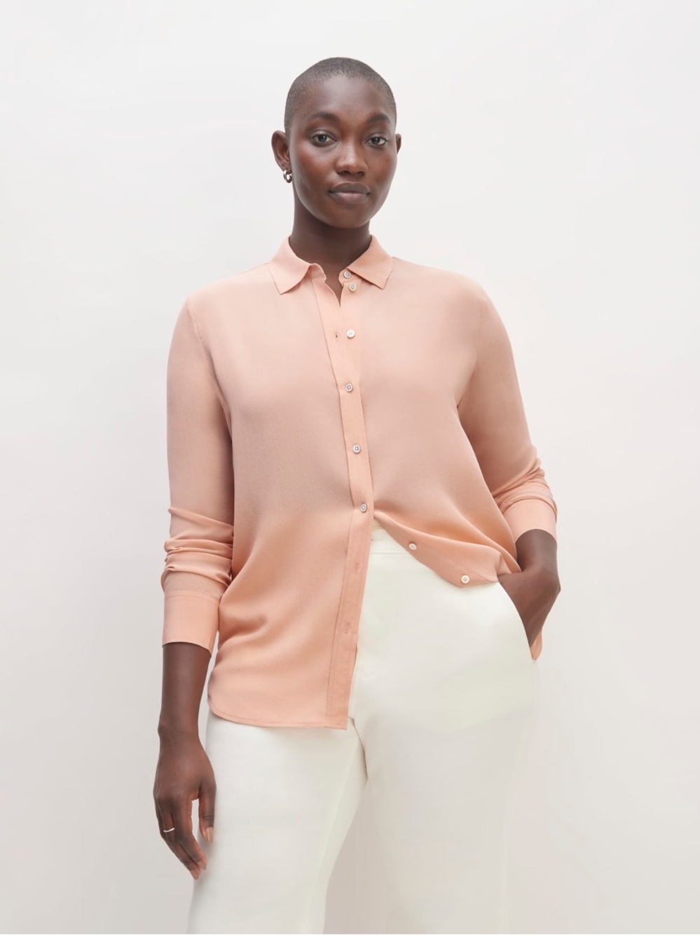 EVERLANE THE MUST-HAVE SHIRT IN WASHABLE SILK